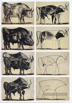 Pablo Picasso œuvres - Bull cubiste Pablo Picasso